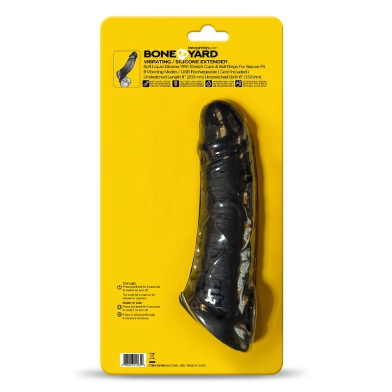Boneyard Vibrating Silicone Remote Control 9 Mode Extender