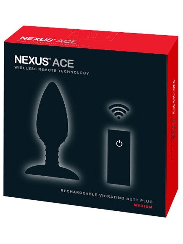 ACE MEDIUM Remote Control Vibrating Butt Plug Black