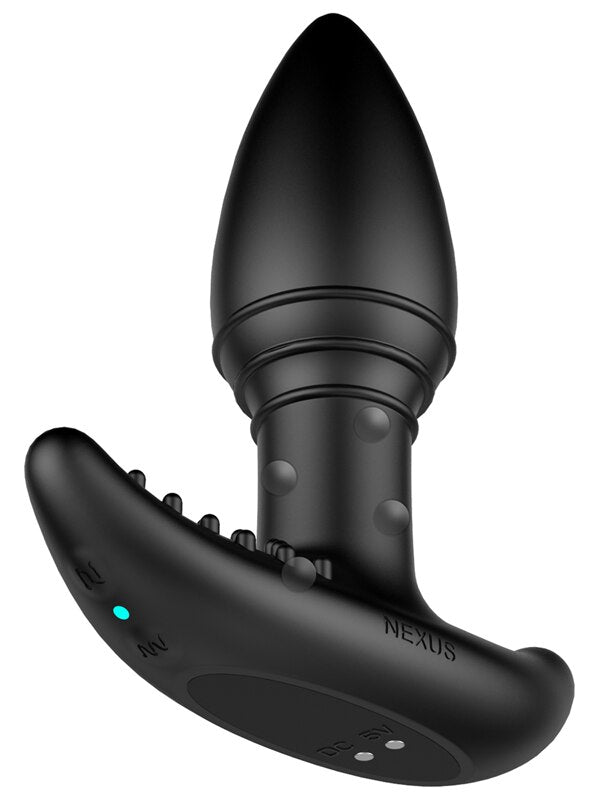 B STROKER Unisex Massager with Unique Rimming Beads Black
