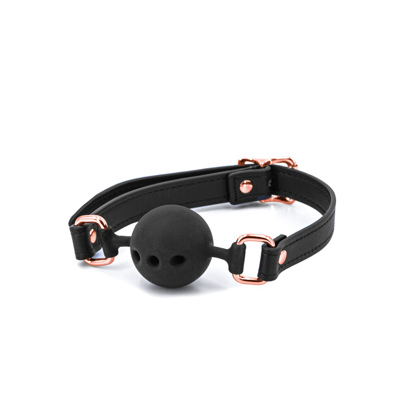 Bondage Couture Ball Gag - Black - Black Mouth Restraint