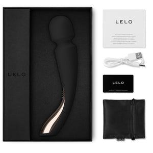 lelo smart wand 2 vibrator black with manual & charger