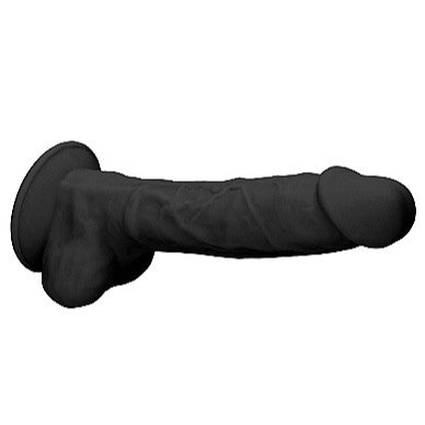 Real Rock Silicone Dual Density Dildo with Balls 7"