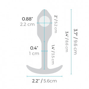 B-Vibe Snug Plug 1 Anal Plug dimensions