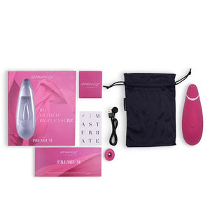 Womanizer Premium Air Pulse Clitoral Vibrator - Pink Box with Full accessories