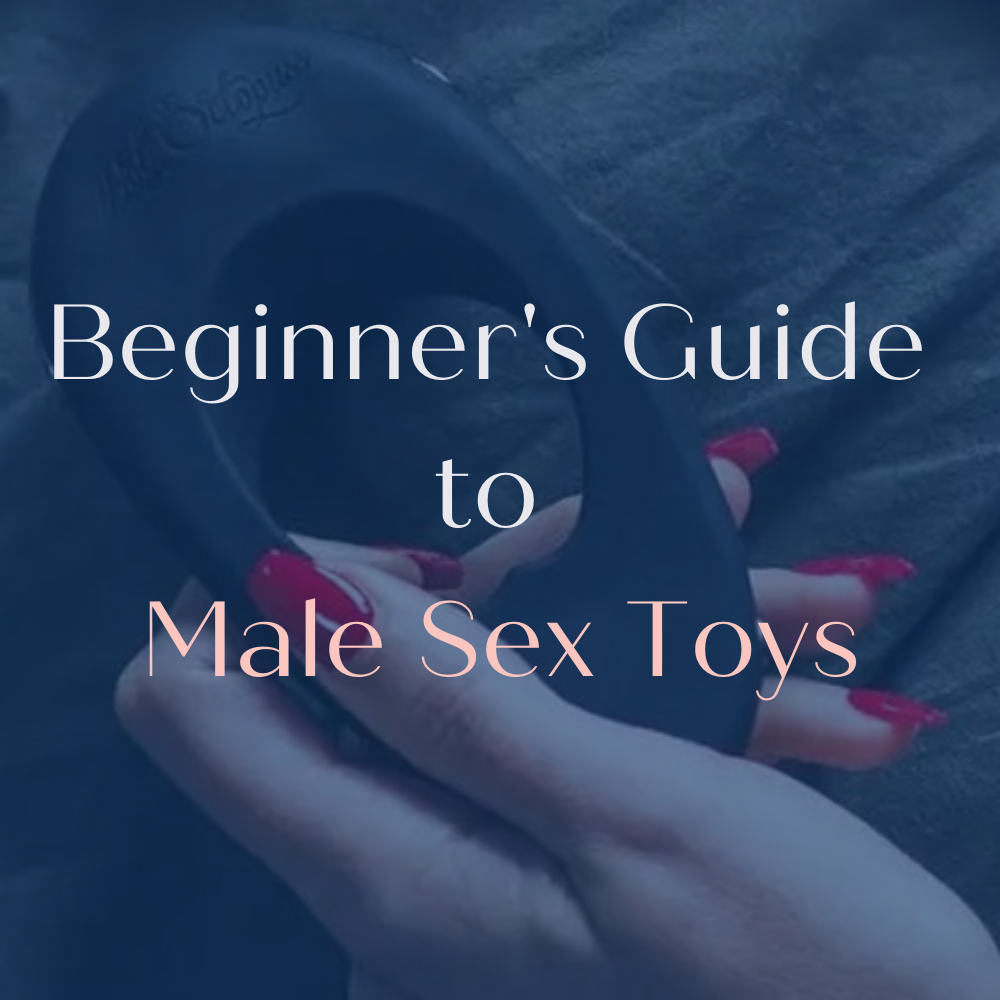 Selection of male sex toys designed for solo or partnered pleasure.