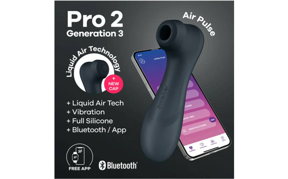 Satisfyer Pro 2 Gen 3 App Control Clitoral Stimulator Black