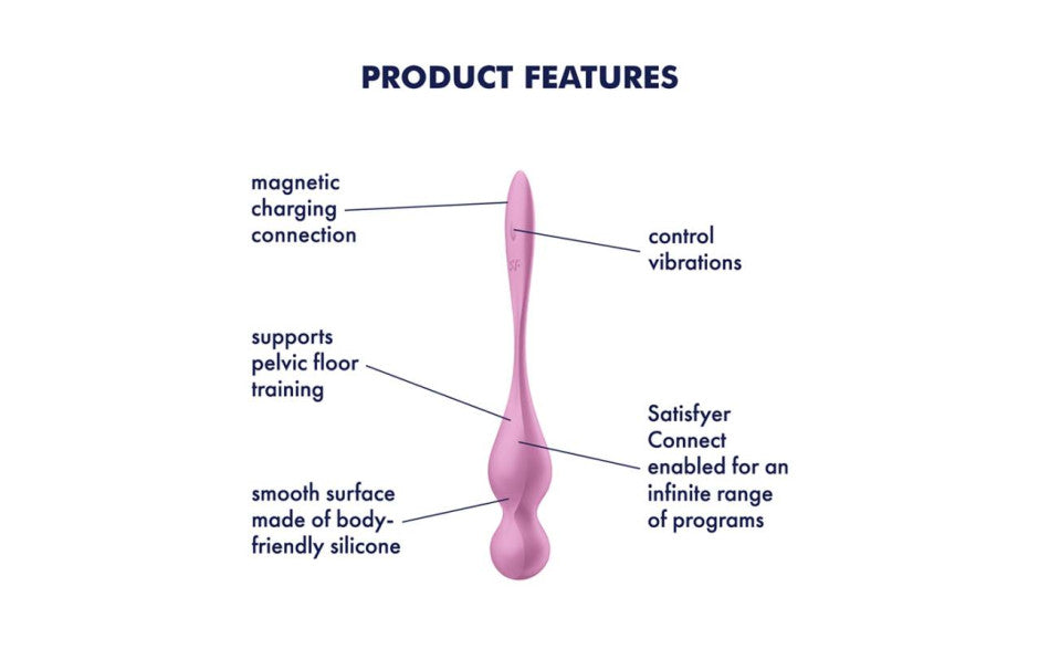 Satisfyer Love Birds 1 Kegel Pelvic Floor Trainer w Connect App Pink