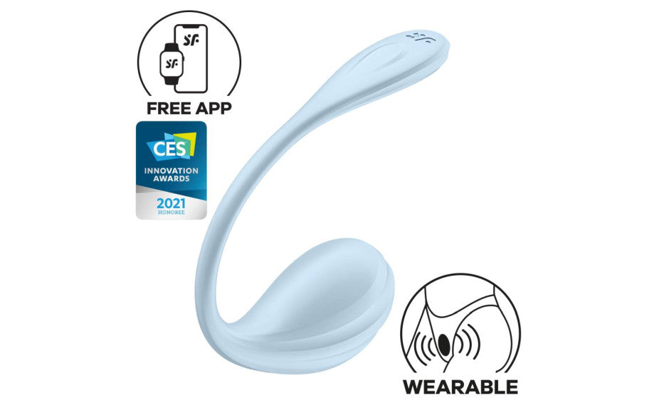 Satisfyer Smooth Petal Wearable App Connect Vibrator Blue
