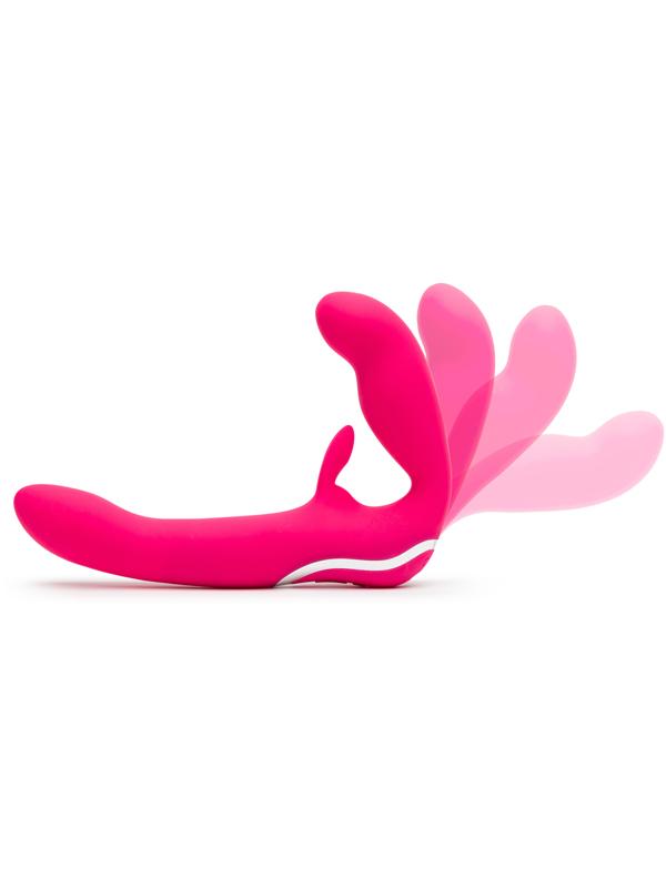 Happy Rabbit Strapless Strap On Rabbit Vibe Pink
