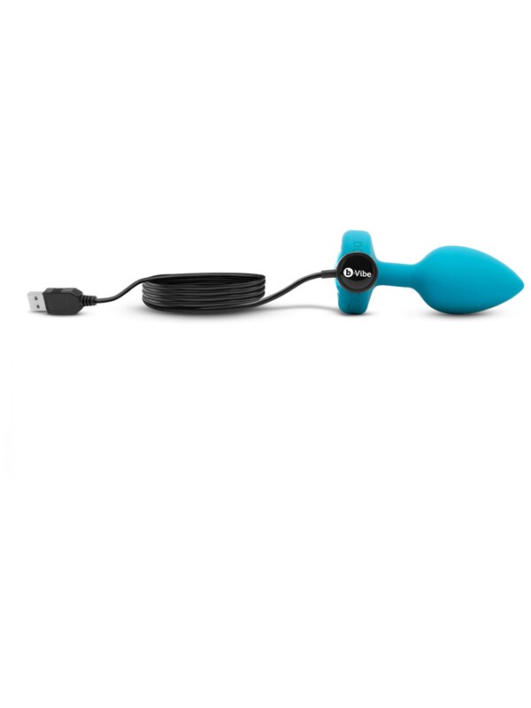 b-Vibe Vibrating Jewels Remote Control Plug S/M Aquamarine