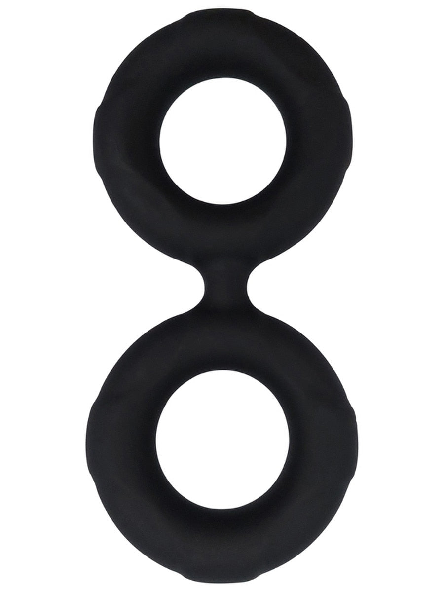 Nero by Playful Liquid Silicone Connected C-Ring Black