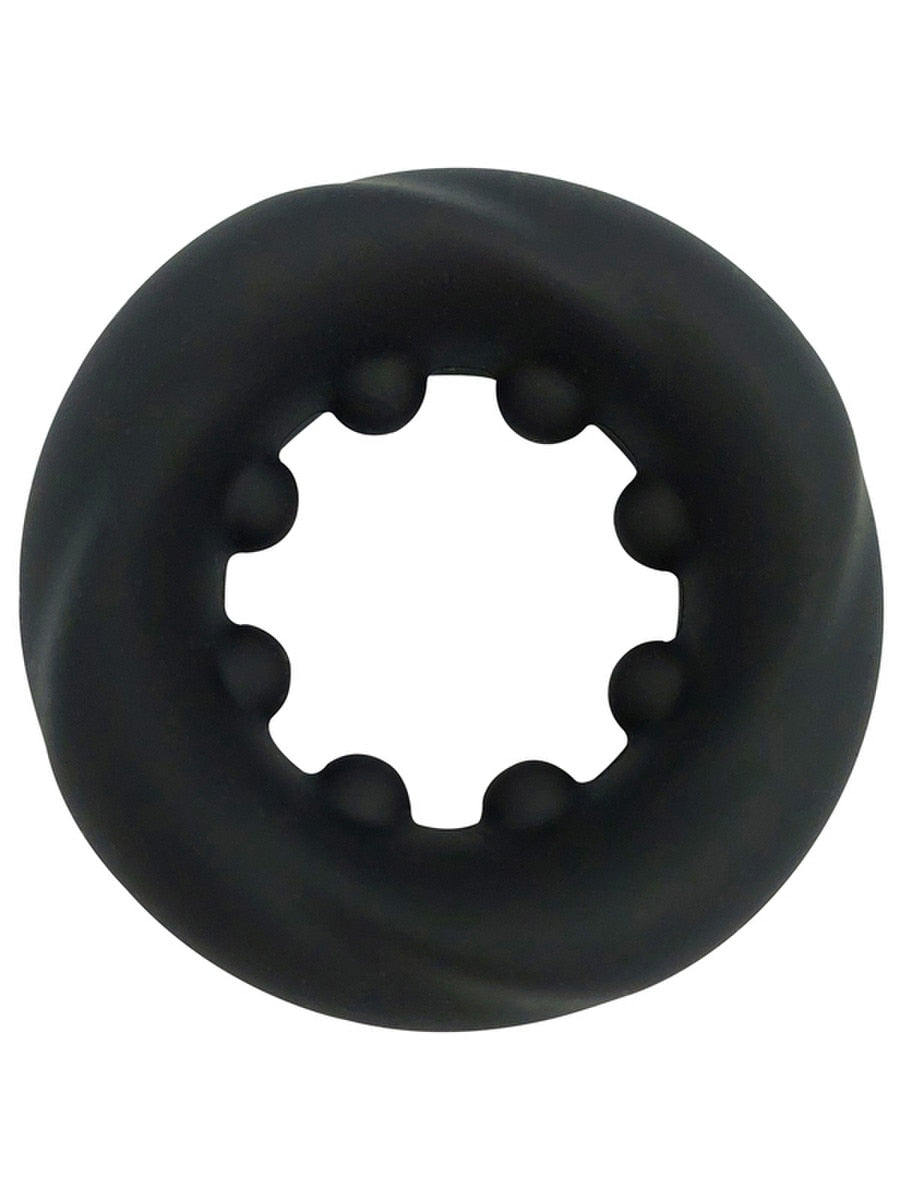 Nero by Playful Liquid Silicone Nubbed C-Ring Black