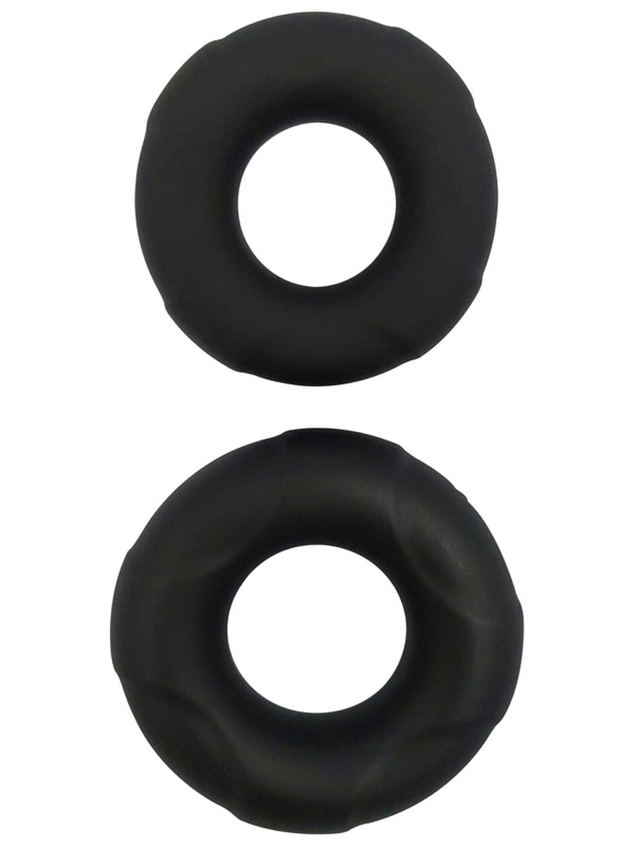 Nero by Playful Liquid Silicone C-Rings - 2 Pack Black