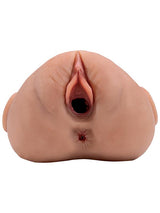 PDX Plus Double Pounder Vibrating Squeeze Stroker Brown