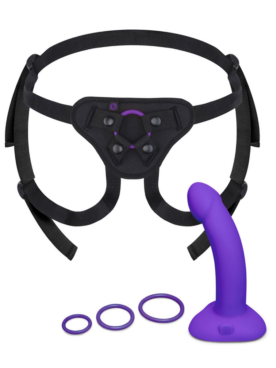 b-Vibe Vibrating Curved Strap-On Kit