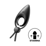 Satisfyer Sniper - Black - Black Vibrating Adjustable Lasso Cock Ring