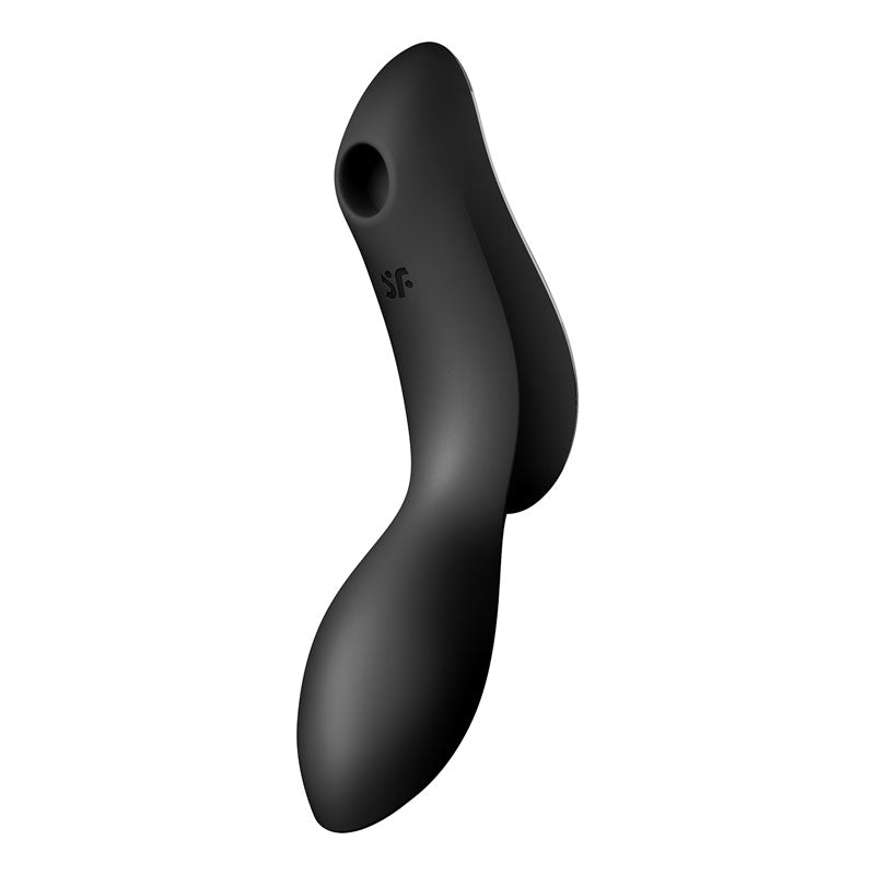 Satisfyer Curvy Trinity 2 - Black USB Rechargeable Air Pulse Stimulator & Vibrator