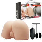 CRAZY BULL Vibrating Doggy Torso - Flesh Vibrating Doggy Style Torso Masturbator