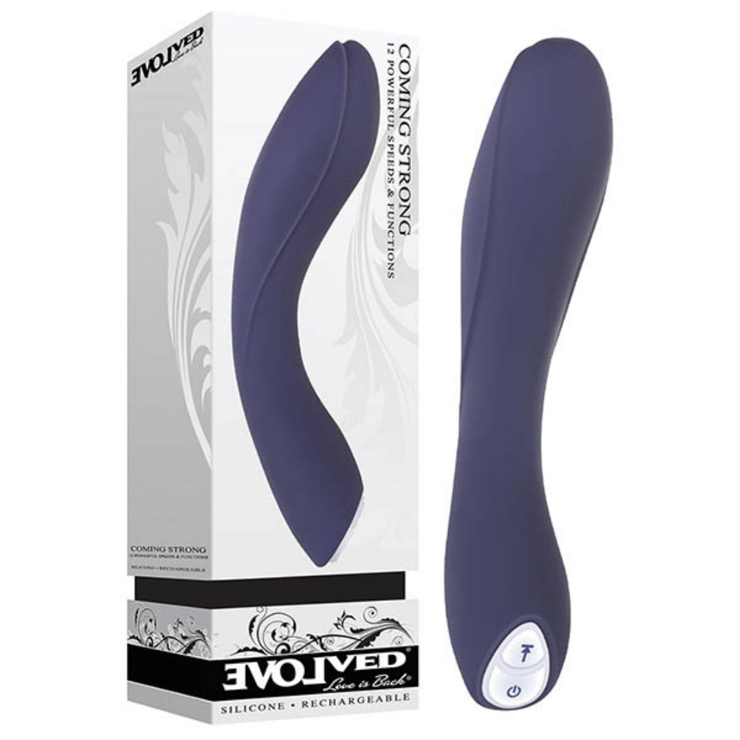 Evolved Coming Strong - Navy Blue 19 cm (7.5'') USB Rechargeable Vibrator