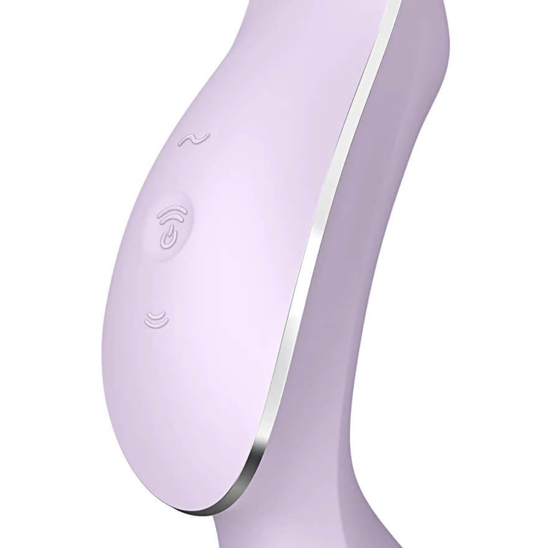 Satisfyer Curvy Trinity 2 - Black USB Rechargeable Air Pulse Stimulator & Vibrator