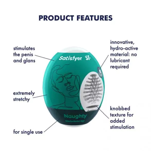 Satisfyer Male Masturbator Egg - Naughty-features