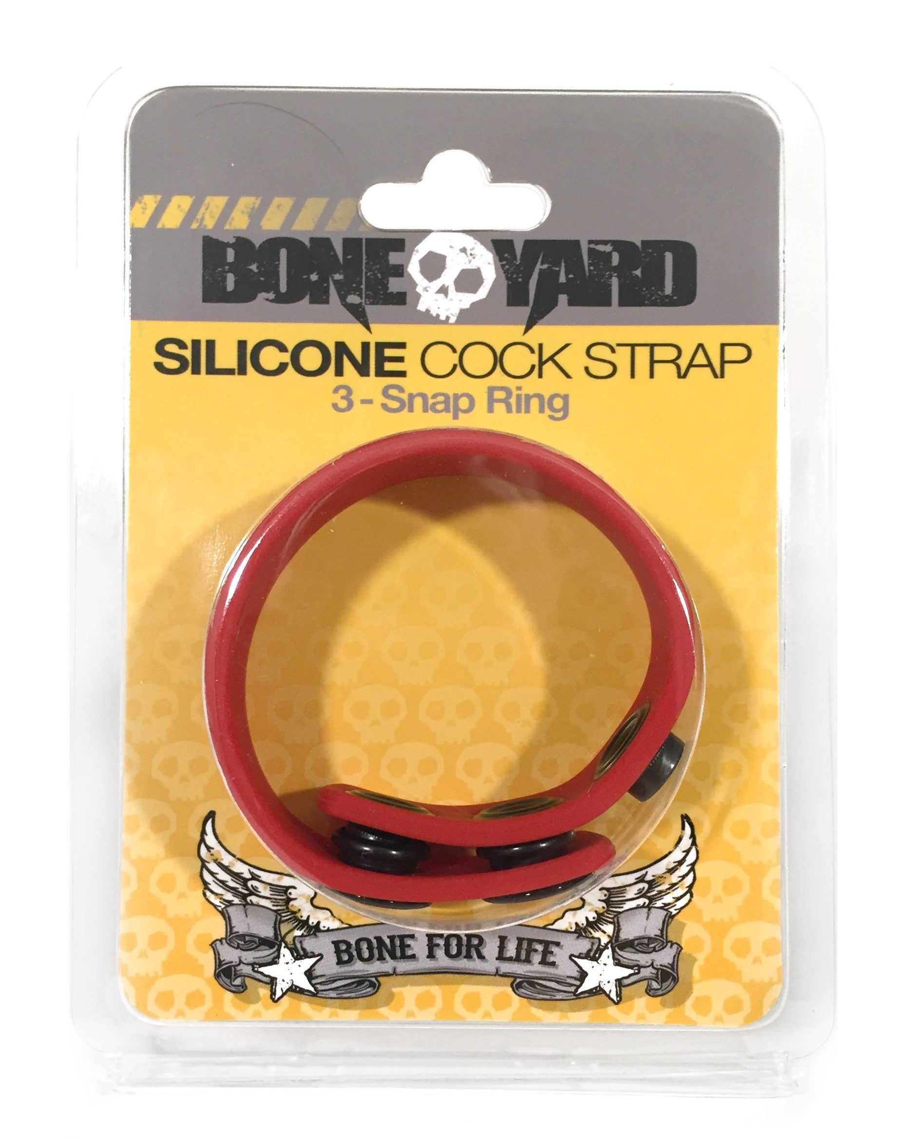 Boneyard Silicone Cock Strap - 3 Snap Cock Ring