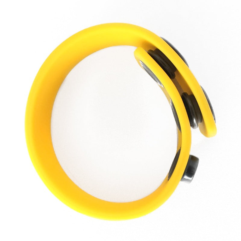 Boneyard Silicone Cock Strap - 3 Snap Cock Ring - yellow