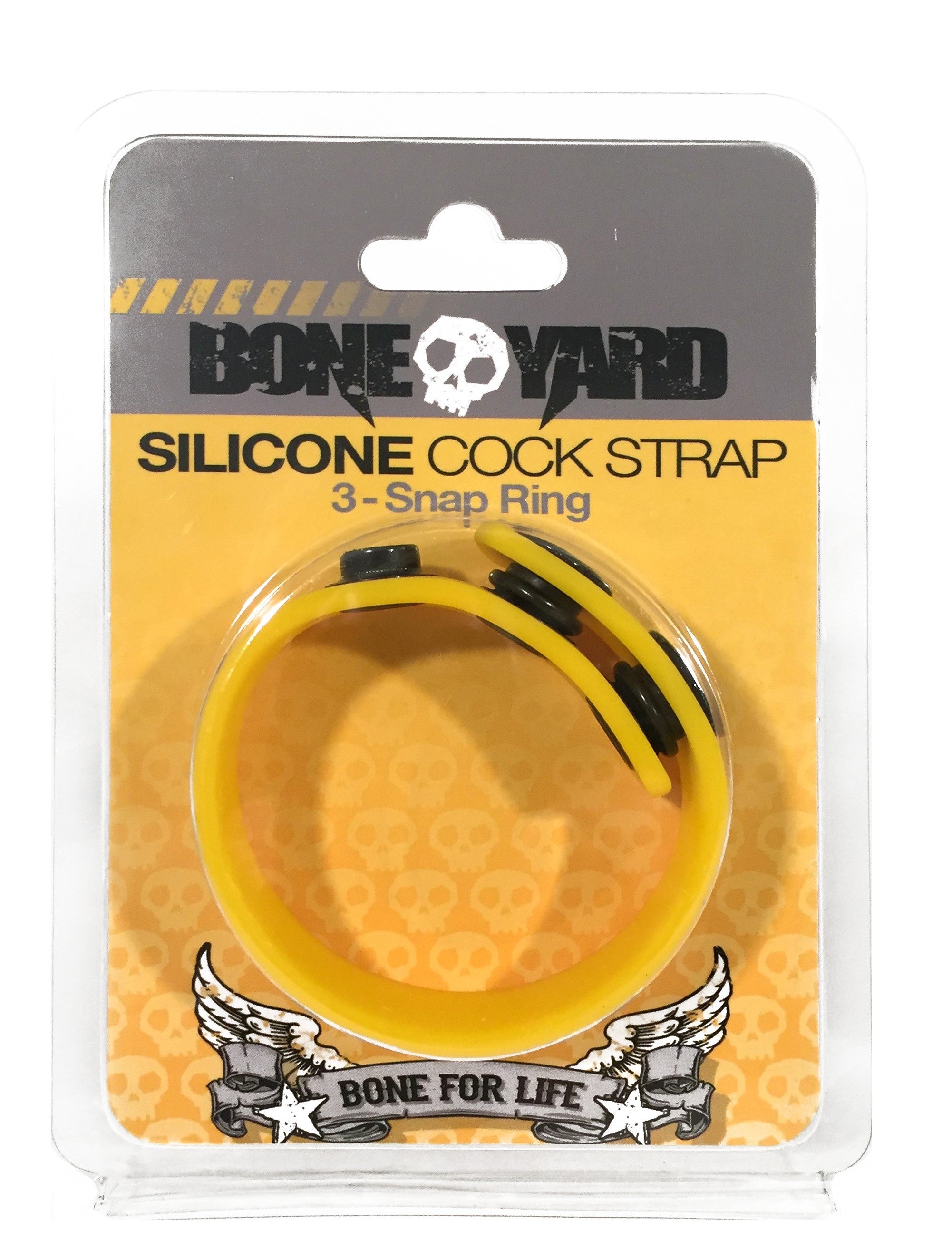 Boneyard Silicone Cock Strap - 3 Snap Cock Ring