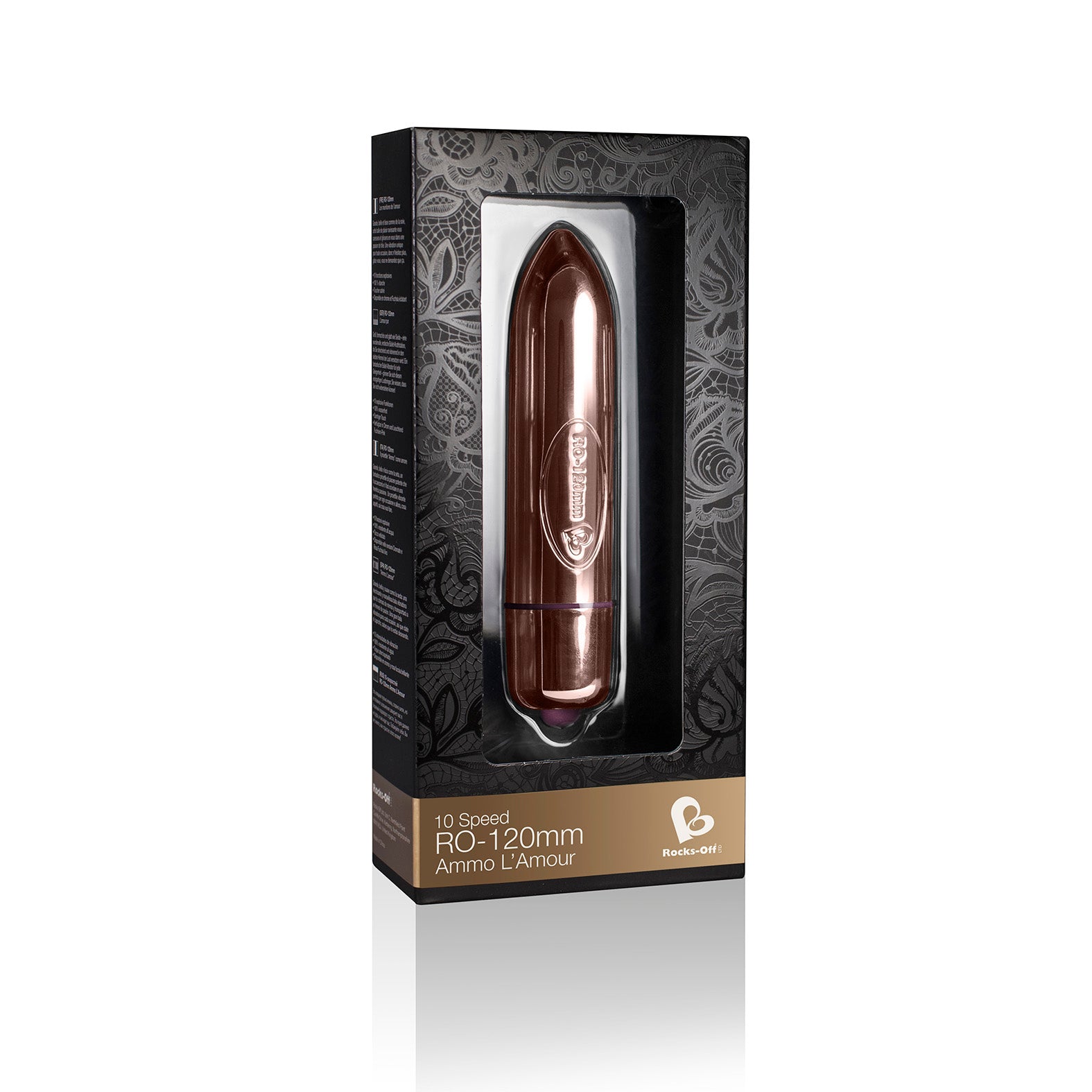 Rocks Off Rose Gold Mini Bullet Vibrator with box