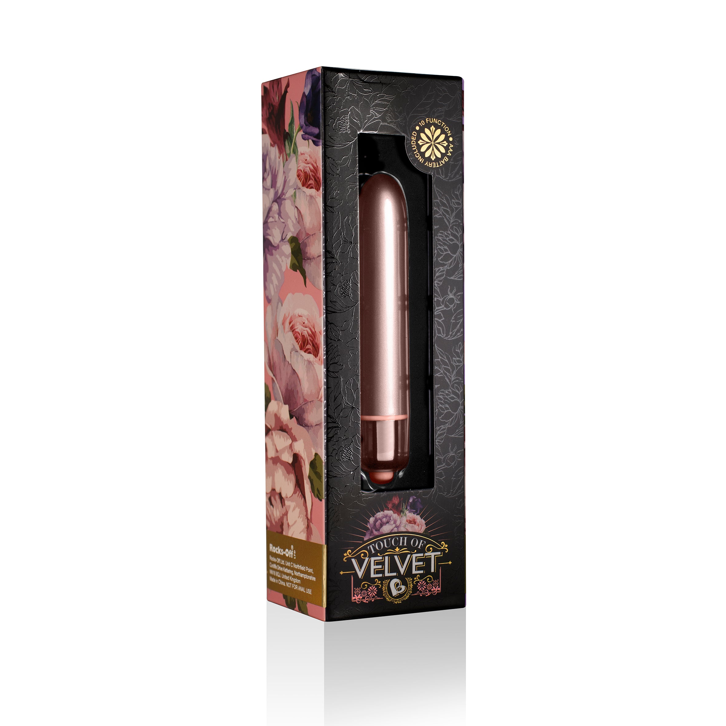 Rocks Off Touch of Velvet Mini Bullet Vibrator Pink with box