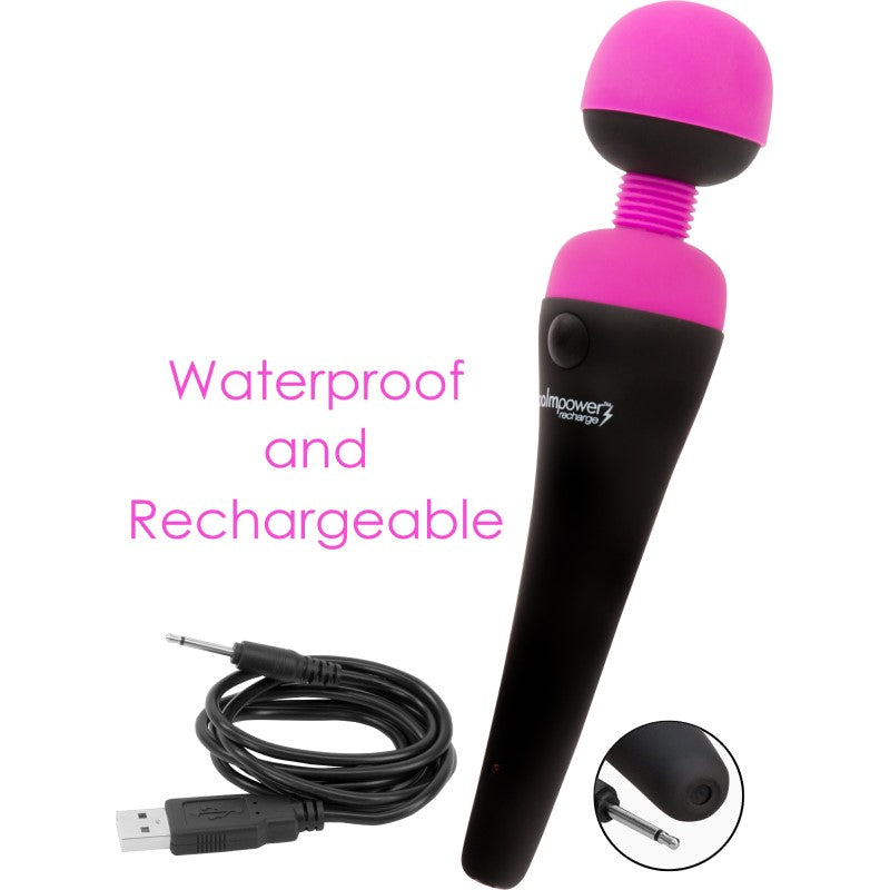 Palm Power Waterproof Recharge Massage Wand