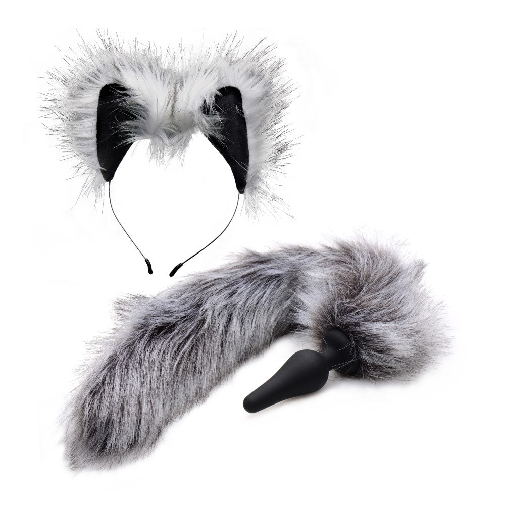 Tailz Wolf Tail Anal Plug and Ears Set