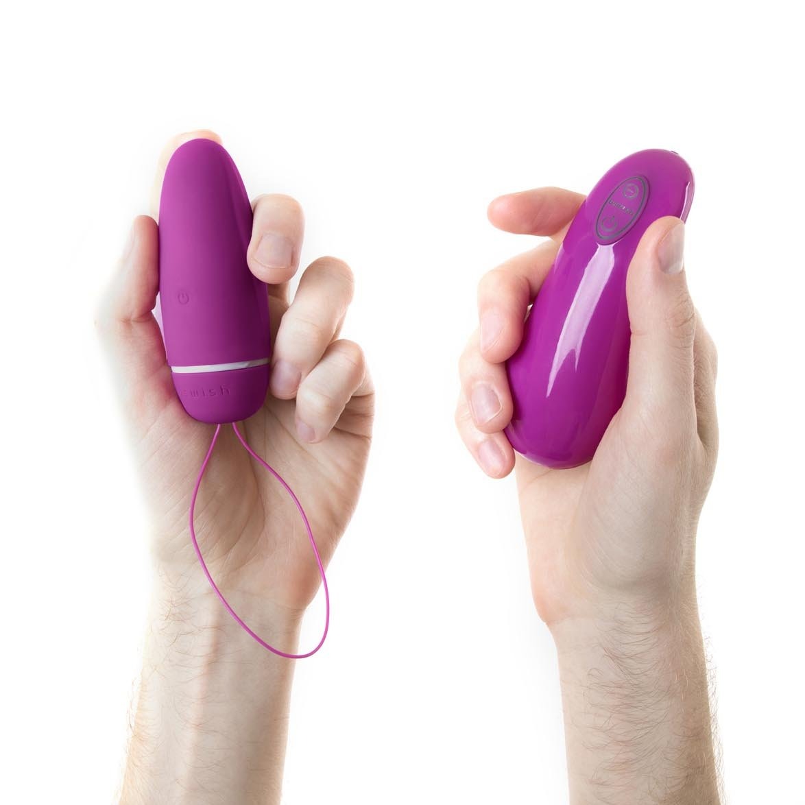 B-Swish Bnaughty Deluxe Unleashed Bullet Vibrator - RASPBERRY on hands