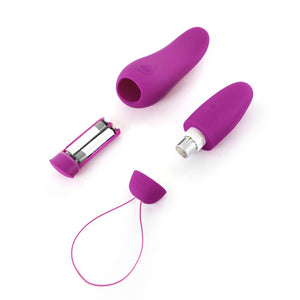 B-Swish Bnaughty Deluxe Unleashed Bullet Vibrator - RASPBERRY with batteries