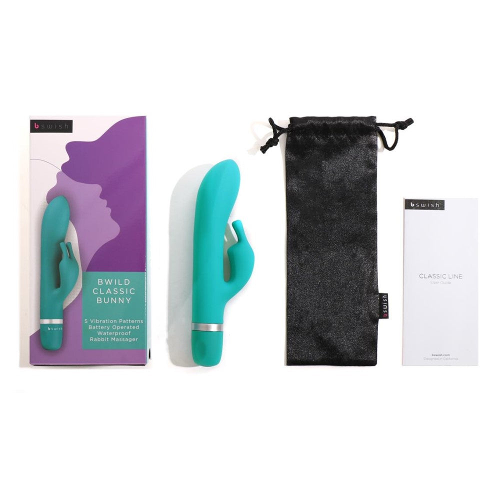 B-Swish Bwild Classic Bunny Rabbit Vibrator- Jade full set