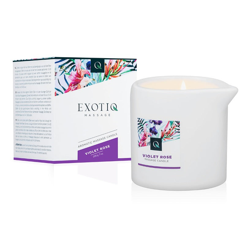 Exotiq Massage Candle 200g with box -  Violet Rose