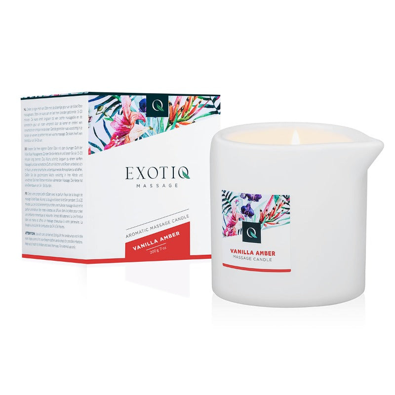 Exotiq Massage Candle 200g with box -  Vanilla Amber