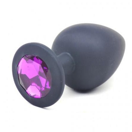 Daytona Black Silicone Purple Diamond Anal Plug