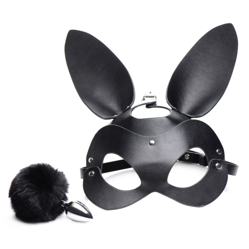 Tailz Bunny Tail Anal Plug and Mask Set