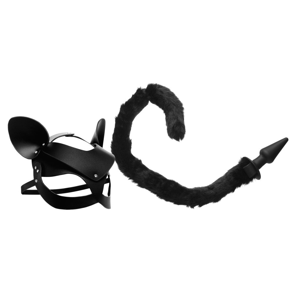 Tailz Cat Tail Anal Plug and Mask Set