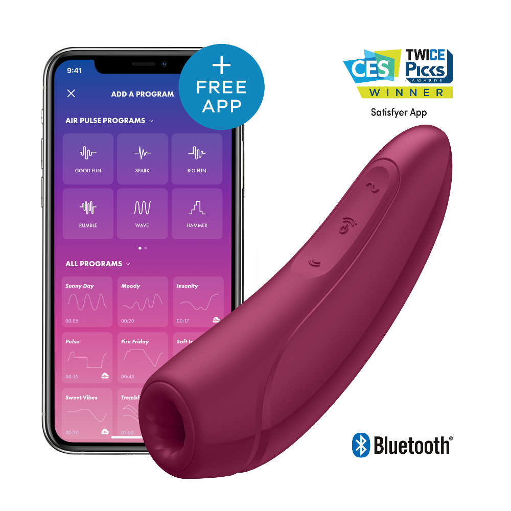 Satisfyer Curvy 1+ Clitoral Suction Vibrator + Free App