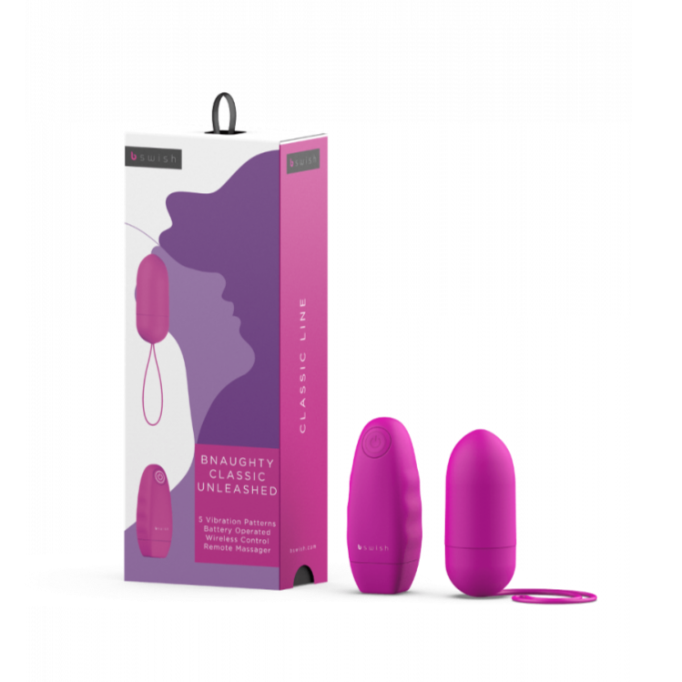 B-Swish BNaughty Classic Unleashed Bullet Vibrator - pink with box