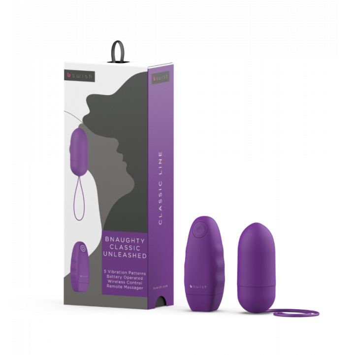 B-Swish BNaughty Classic Unleashed Bullet Vibrator - Purple with box