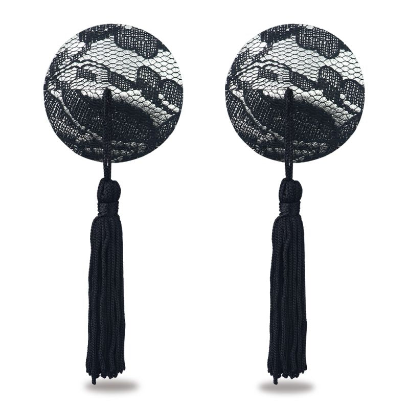 Lovetoy Black Lace & Tassel Nipple Pasties