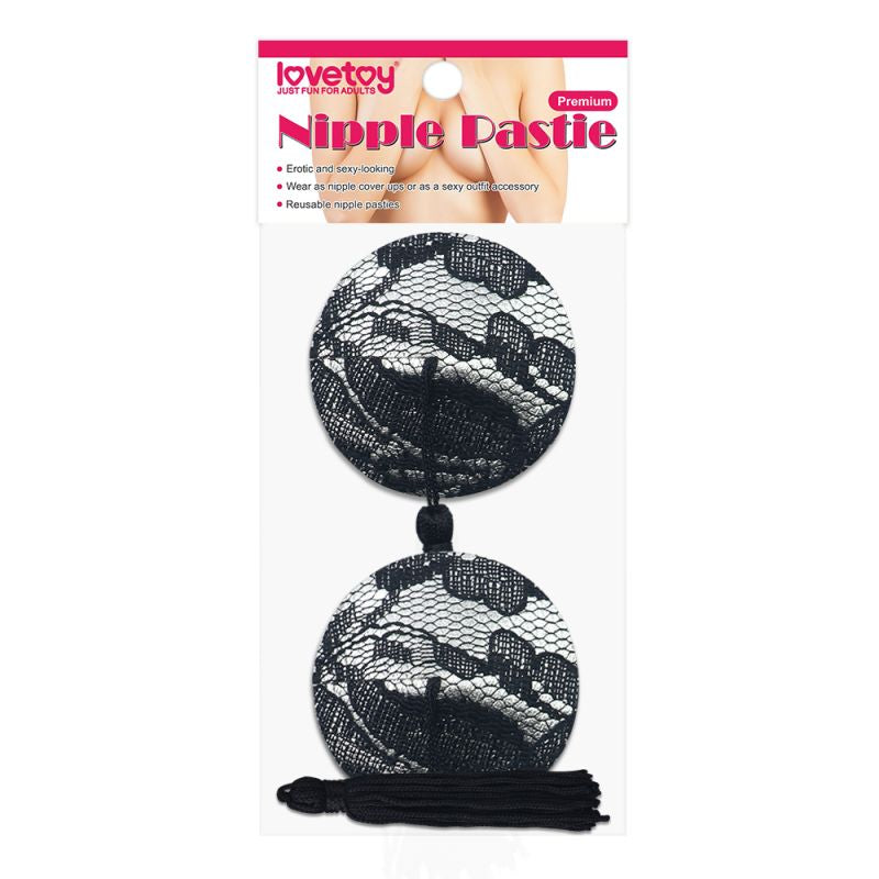 Lovetoy Black Lace & Tassel Nipple Pasties