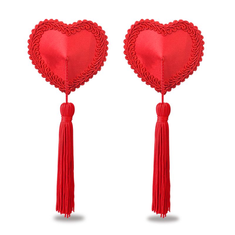 Lovetoy Red Heart & Tassel Nipple Pasties