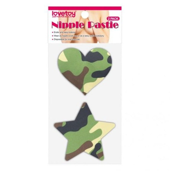 Lovetoy Camo Stars & Hearts Nipple Pasties
