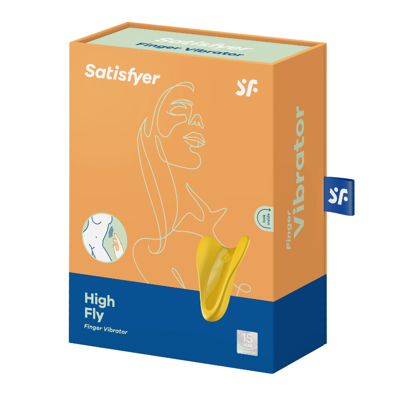 Satisfyer High Fly Finger Vibrator - Yellow box