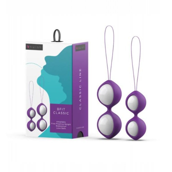 B-Swish Bfit Classic Kegel Love Balls - Purple with box