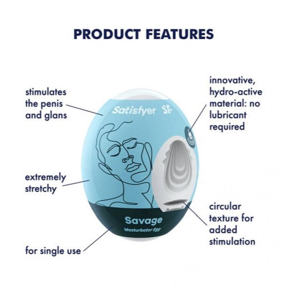 Satisfyer Male Masturbator Egg - Savage